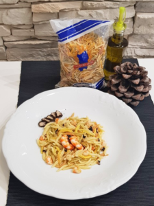 malloreddus con tartufo nero e mazzancolle
