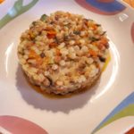 Fregula colorata alle verdure fresche